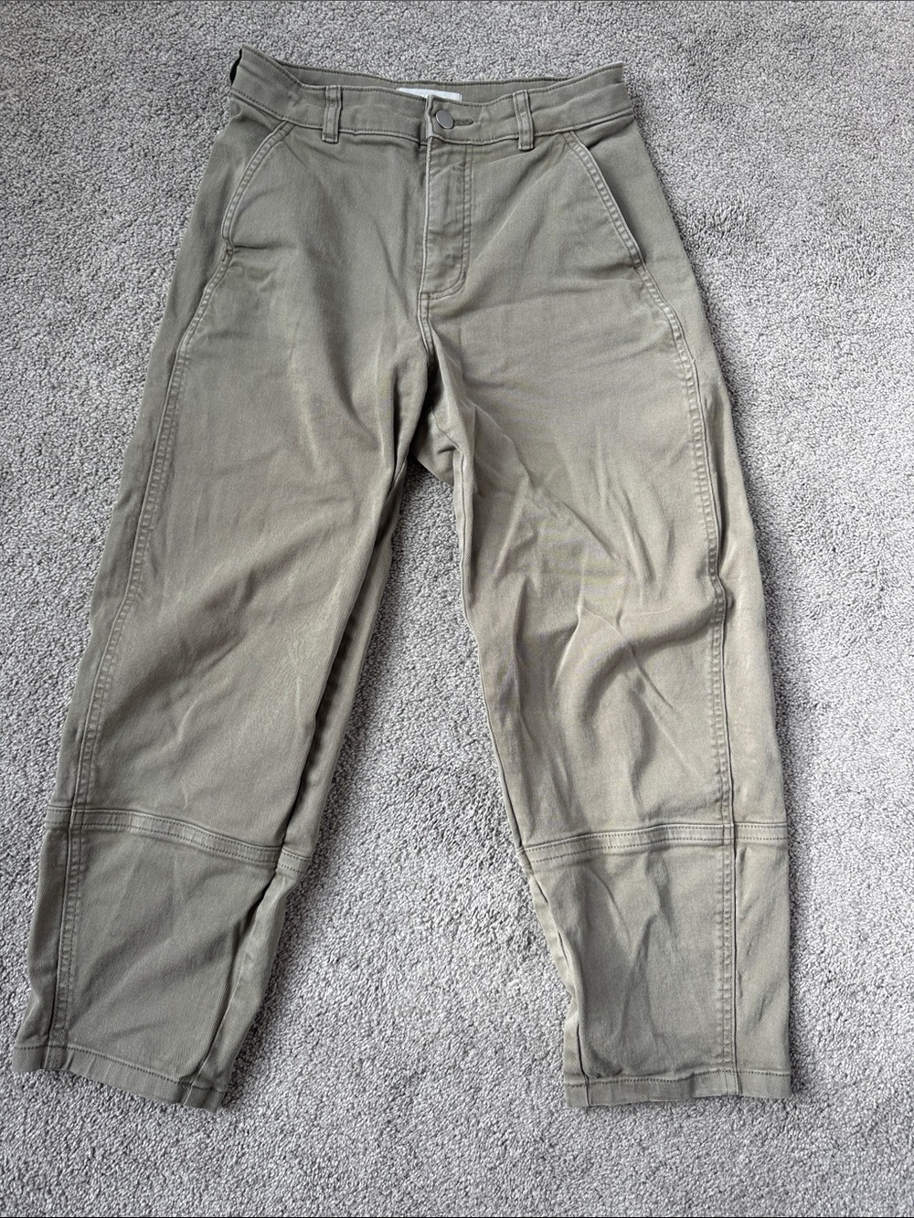 Everlane Olive green barrel utility pants